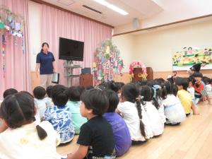 園長先生の話を聞きました