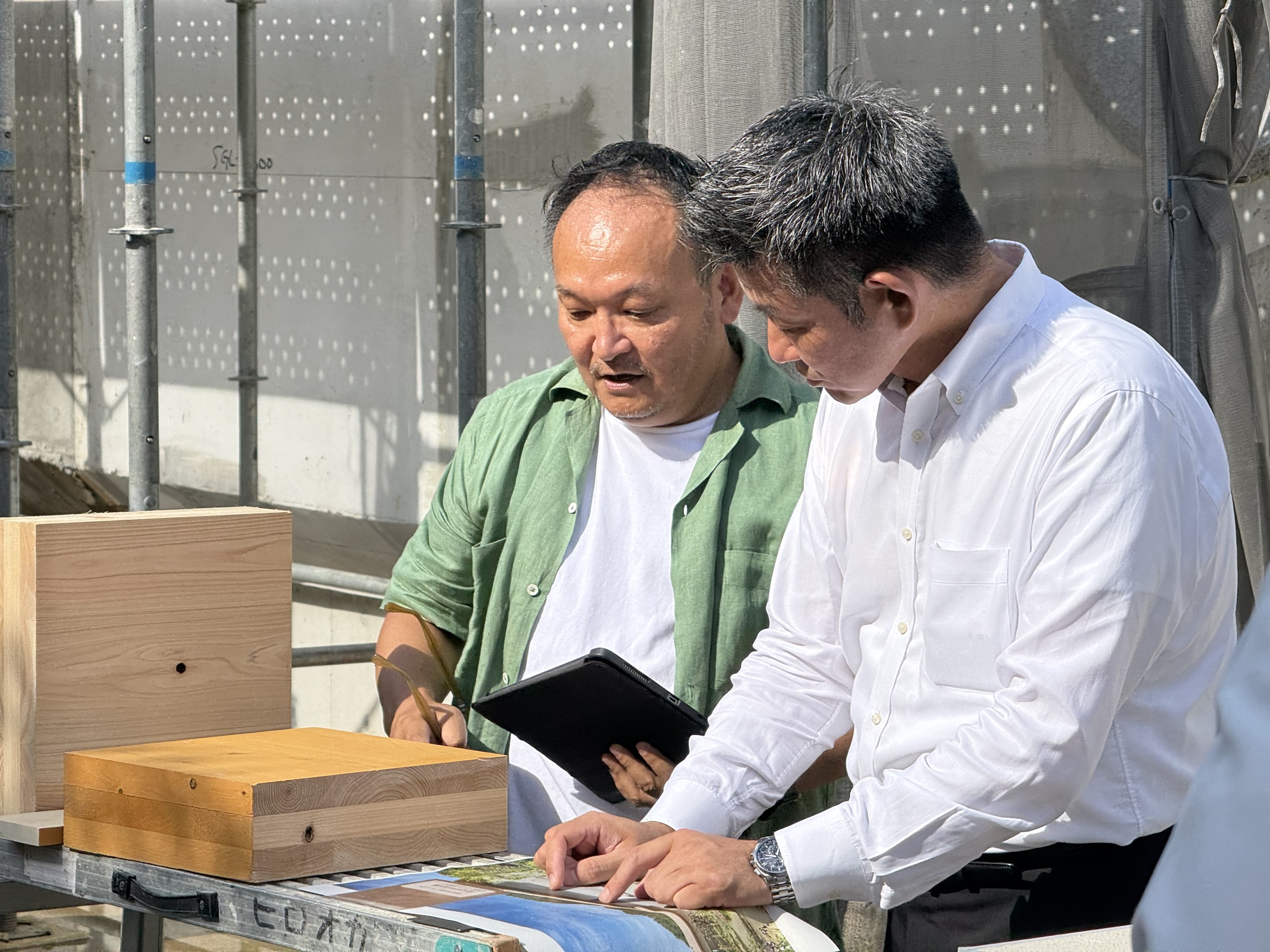 寺山霊苑納骨堂リニューアル工事現場の視察