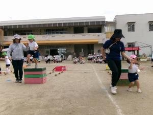 巧技台からジャンプ