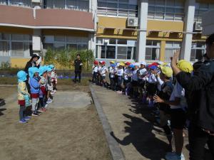 1年生2年生にお礼を言って帰りました