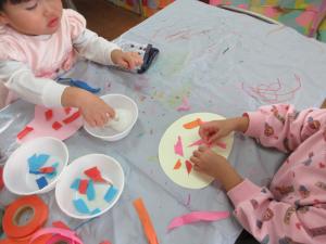 糊付け貼っている