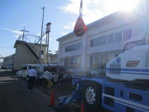 クレーン車の見学