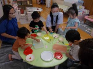 寒天で楽しく遊んでいます