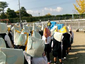 避難訓練をしたよ