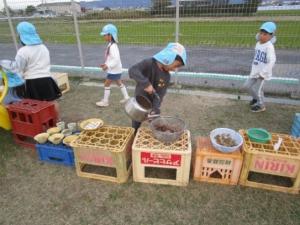 水を注いでいます