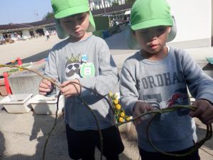 上手に巻けている様子