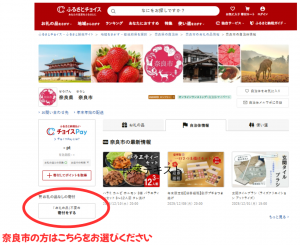 ふるさとチョイス(奈良市の方 案内)