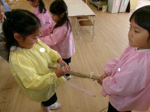 しめ縄になってきたよ