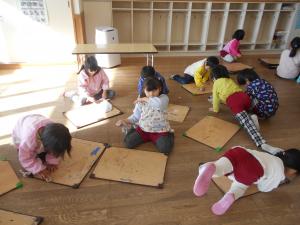 5歳児画板も拭きました