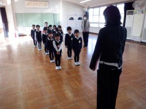 佐保幼　二学期終業式