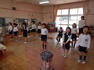 一組・・・卒園式歌の練習の画像