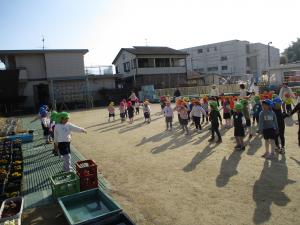 みんなで体操したよ