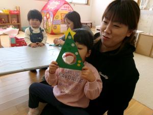 【りす組】リースステッキ（サンタさん）