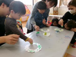 【ひよこ組】クリスマスリーススタンプ