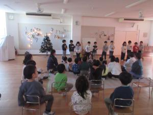 5歳児くじら組のキャンドルサービスです