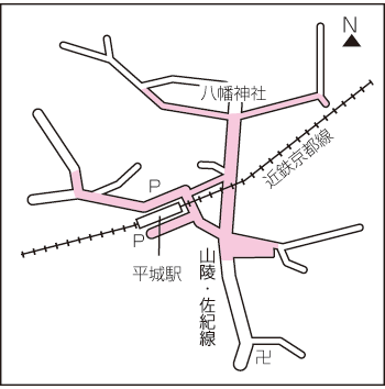 Pは自転車等駐車場の画像