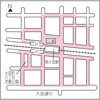 Pは自転車等駐車場の画像