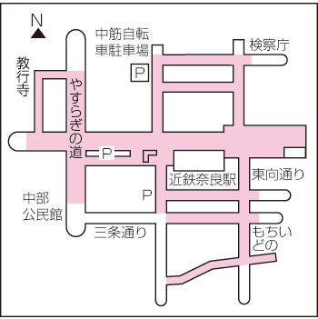 Pは自転車等駐車場の画像