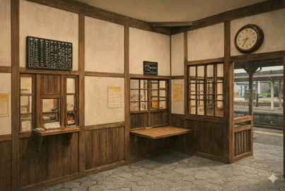 待合室の復原イメージ写真
