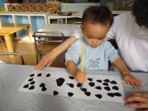 書き初めの様子2