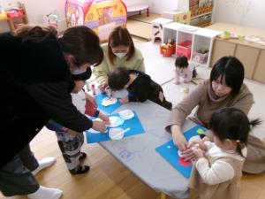 【ひよこ組】雪だるま貼り付け