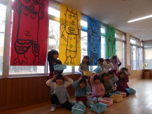 5歳児まめまき集合写真