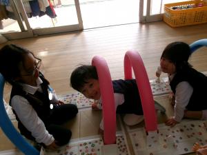 トンネルくぐるの楽しいね