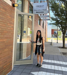Oberlin Conservatory of Musicの入口で