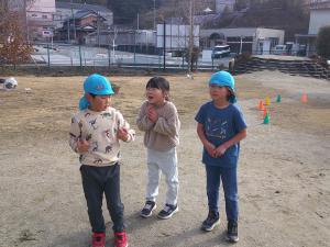 ゴールした時の5歳児たち