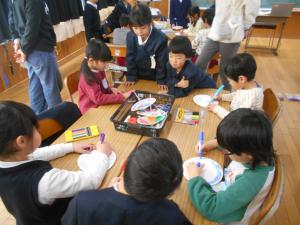 1年生とコマづくり2