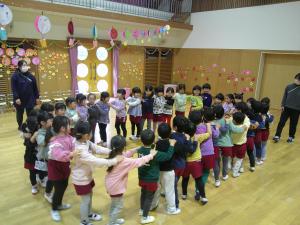 みんなで一つの列車になりました