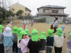 4歳児マラソン納会の様子