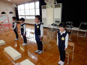 佐保幼　修了証書授与式予行