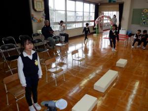 佐保幼　修了証書授与式予行３