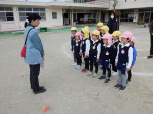 佐保幼　避難訓練3月