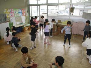 コマ回しの様子