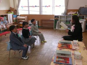 卒園式、登園の様子