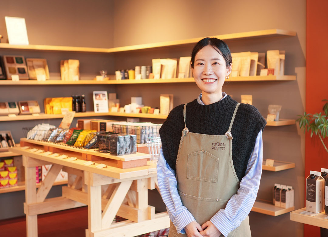 店舗マネージャー／バリスタ 平栗萌子（ひらぐり・もえこ）さん