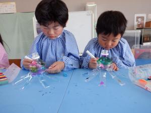 佐保幼　風車づくり