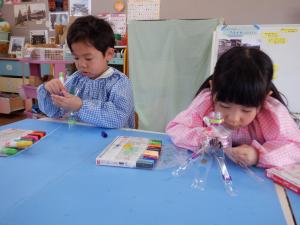 佐保幼　風車づくり２
