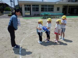 佐保幼　6月避難訓練２