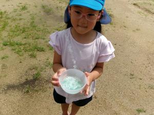 石鹸水と混ぜたよ