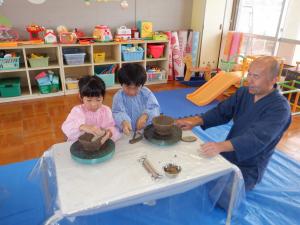 佐保幼　陶芸で遊ぼう４