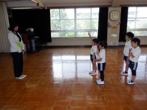 佐保幼　1学期終業式
