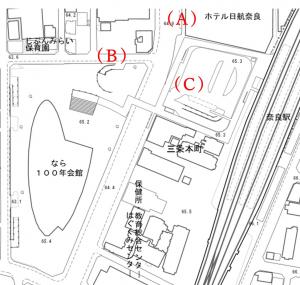 駐車場出入口位置図