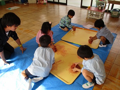 さくら組粘土遊び