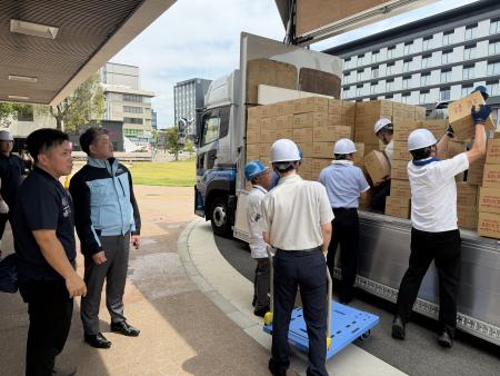 熊本地震被災地への支援物資発送