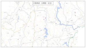 点検対象橋梁位置図