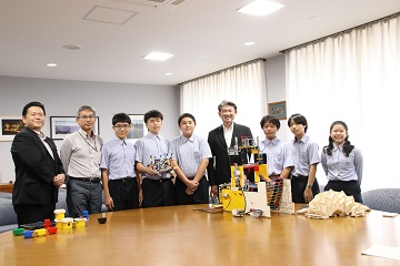 奈良教育大学附属中学校科学部表敬訪問