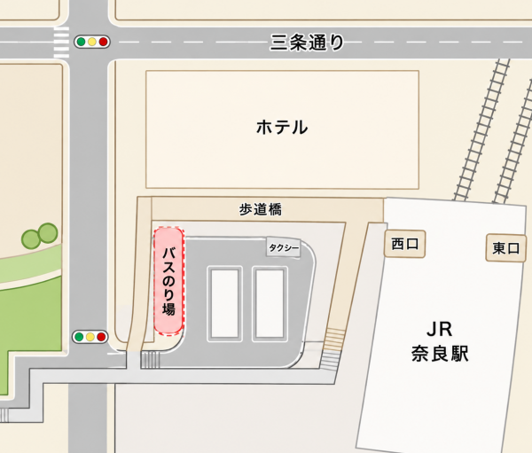 JR奈良駅バスのり場